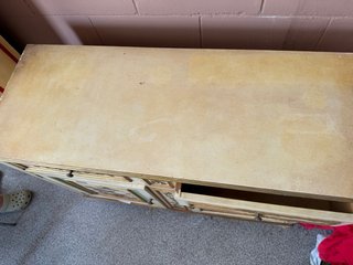Mueble auxiliar madera pintado antiguo - vintage
