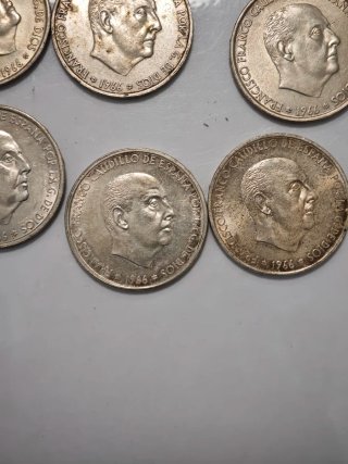 Lote 14 monedas 100 pesetas plata Franco