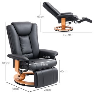 Sillón reclinable con función de reclinación, gira