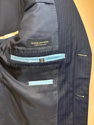 Blazer Massimo Dutti Raya Azul Talla 50