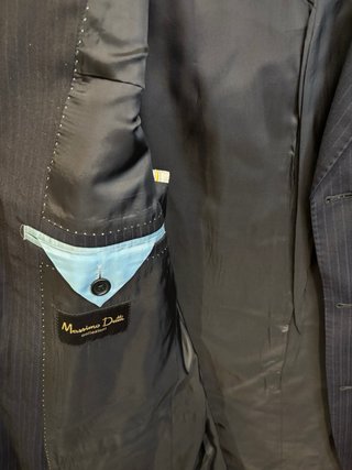 Blazer Massimo Dutti Raya Azul Talla 50