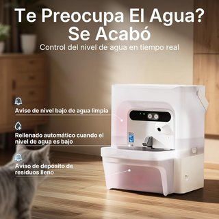 Fuente automática para gatos con cámara
