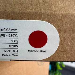 Filamento de impresion 3D Bambu Lab Rojo Granate