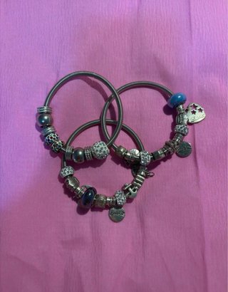 Pulsera tipo Pandora plata( imitación )