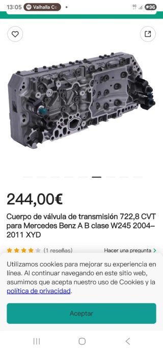 Cuerpo Válvula Mercedes Benz