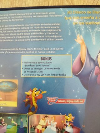 DVD La Cenicienta Ed. Diamante Disney