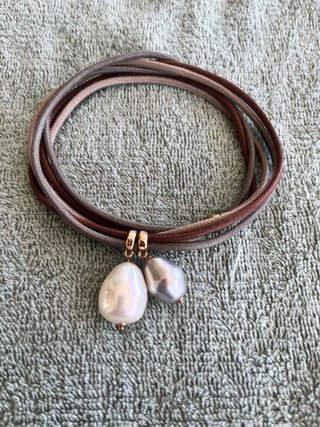 Collana Ippocampo con perle barocche