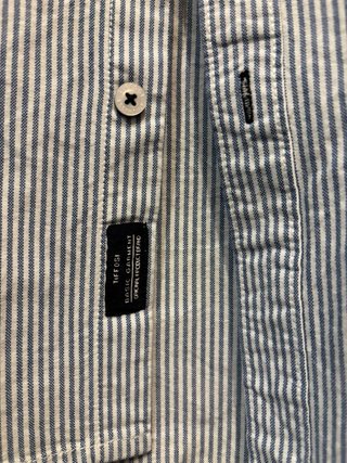 Camisa Tiffosi Talla M Rayas Azul y Blanca