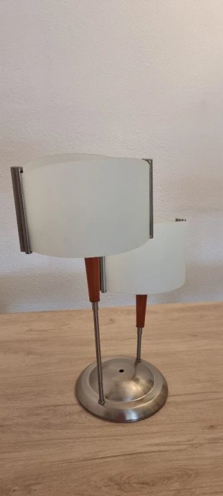 Lámpara de techo de cristal y metal