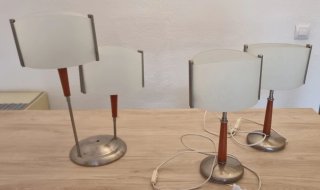 Lámpara de techo de cristal y metal