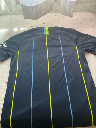 Camiseta Manchester City 17/18 Nike Azul/Amarillo