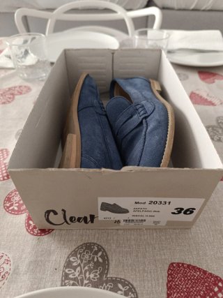 Zapatos afelpados azules T36