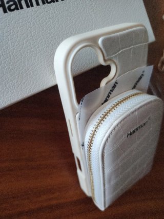 Funda Hanman iPhone 17 Blanco Oro Bolso