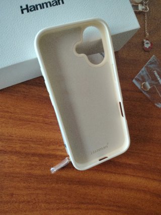 Funda Hanman iPhone 17 Blanco Oro Bolso