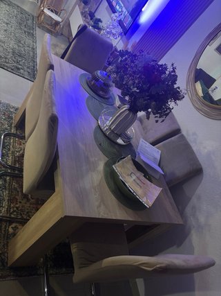 Sillas Comedor Beige y Plateadas