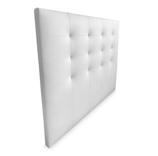 Cabecero polipiel blanco capitoné