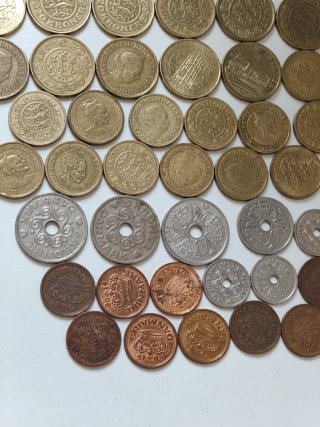 Lote Monedas Danesas, total de 374,50 kroner