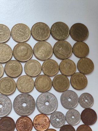 Lote Monedas Danesas, total de 374,50 kroner