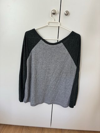 Camiseta Brownie manga larga gris y negra