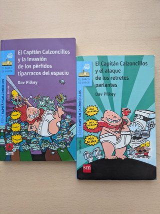 Lote 2 Libros Capitán Calzoncillos SM
