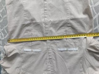 Camisa beige de rayas