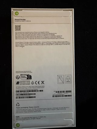 Apple iPhone 17 Pro MAX de 512GB Plata PRECINTADO