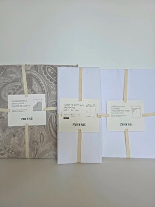 Funda Nórdica Zara Home Gris Estampada