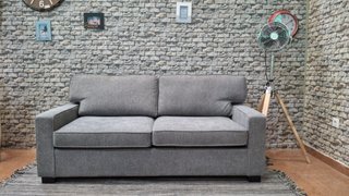 Sofá Cama Gris con Colchón Incluido