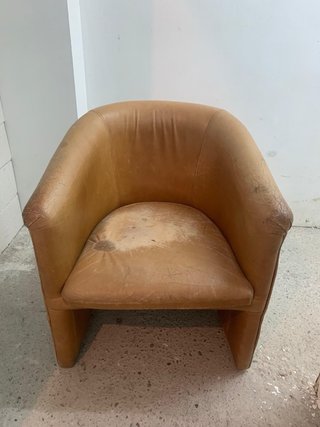 Sillón de piel vintage para tapizar