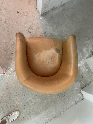 Sillón de piel vintage para tapizar