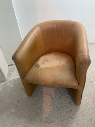 Sillón de piel vintage para tapizar