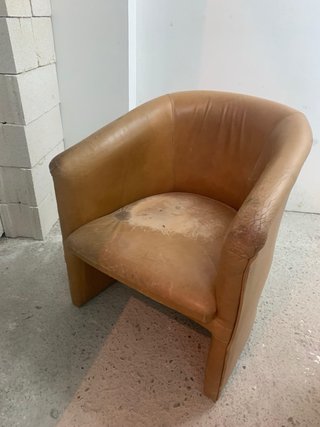 Sillón de piel vintage para tapizar