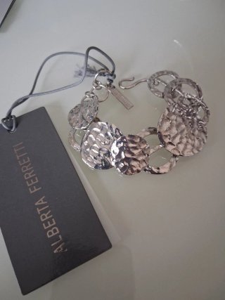 Bracciale Alberta Ferretti metallo martellato