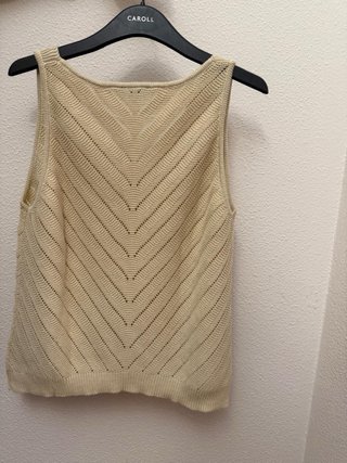Jersey sin mangas Caroll beige talla L