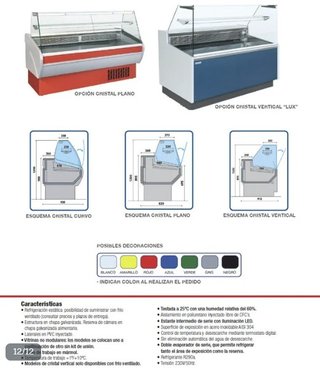 Armarios refrigerados con puertas de cristal