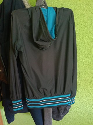 Sudadera Nike Negra y Azul Vintage
