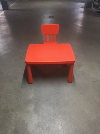Mesa y Silla Infantil Roja