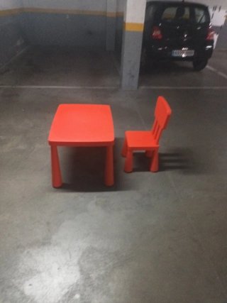 Mesa y Silla Infantil Roja