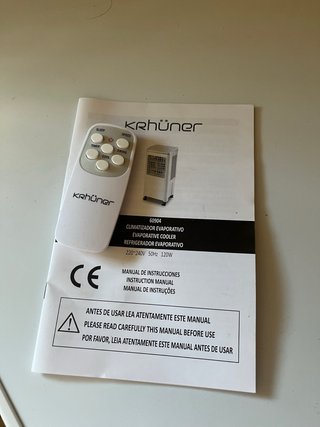 Aire Acondicionado Portátil Blanco con su caja