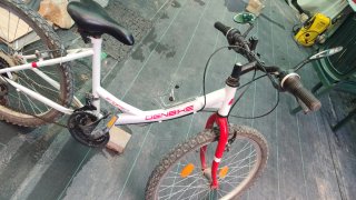 Bicicleta 24 Blanca y Roja