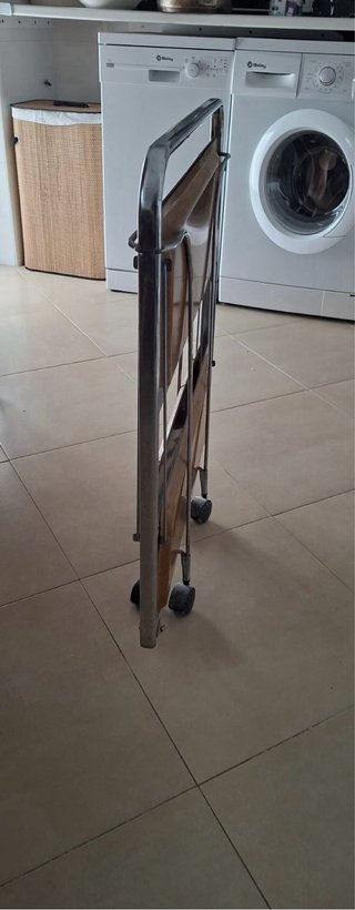 Mesa camarera plegable madera y metal