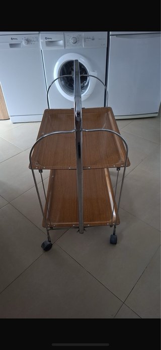 Mesa camarera plegable madera y metal