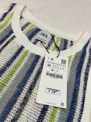 Camiseta sin mangas de punto Zara M hombre nueva