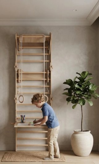 Gimnasio Infantil Madera Montessori convertible