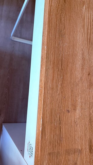 Escritorio IKEA Madera y Metal Blanco