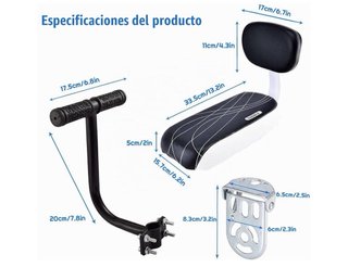 Silla bici niño trasera