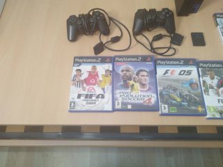 Consola PlayStation 2 Negra + Juegos y Mandos