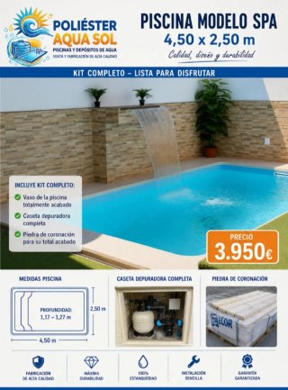 Kit Piscina SPA Aqua Sol 4.50x2.50m