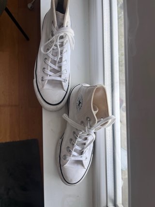 Converse plataforma blancas T37