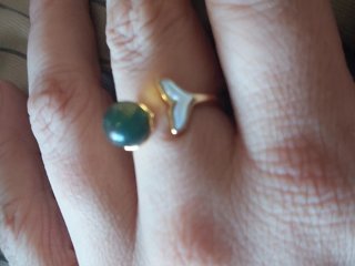 Anillo Cola de Sirena y ámbar azul RD